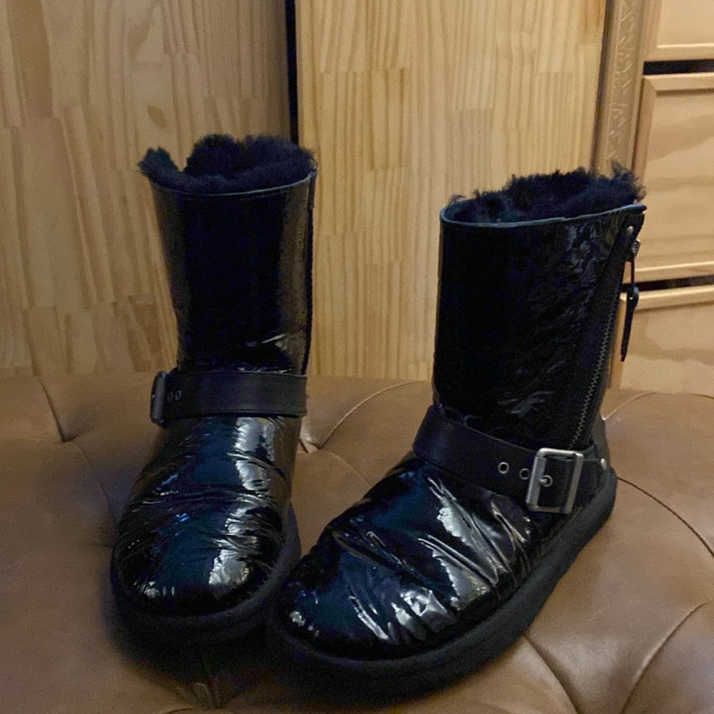 Uggs patent leather with buckles